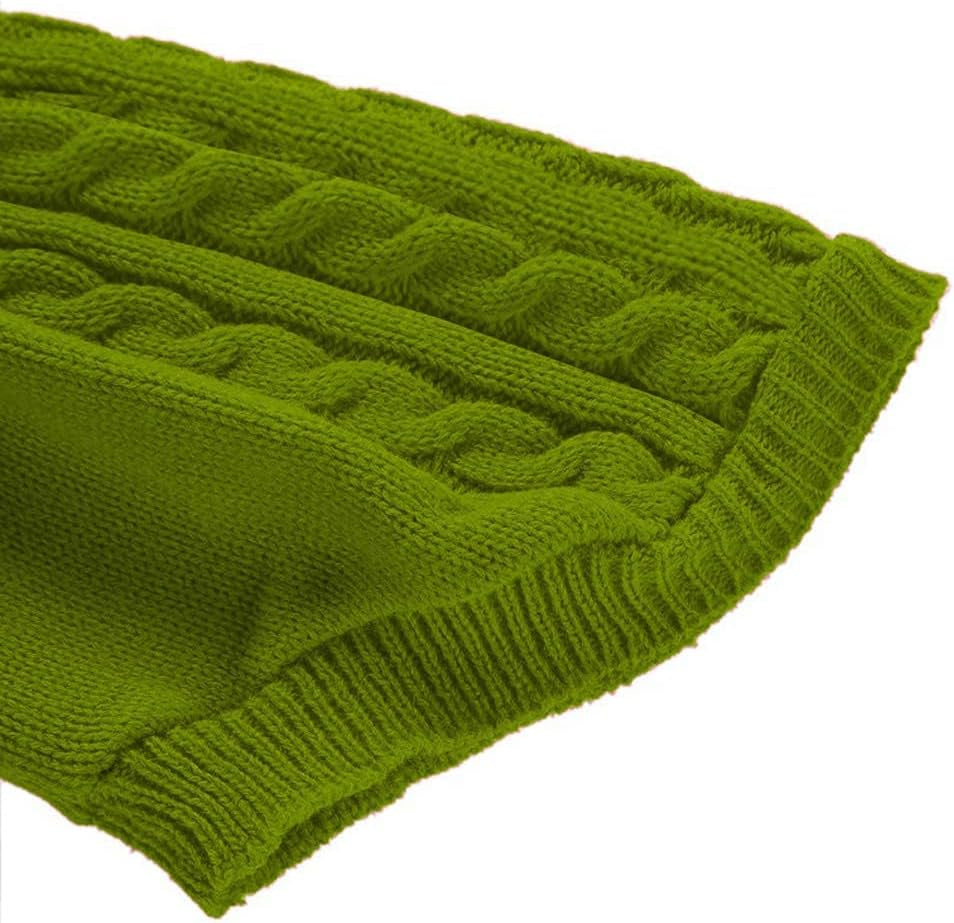 Small Dog Sweaters Knitted Pet Cat Warm Dog Sweatshirt Winter Clothes Kitten Puppy Sweater (Medium,Light Green)