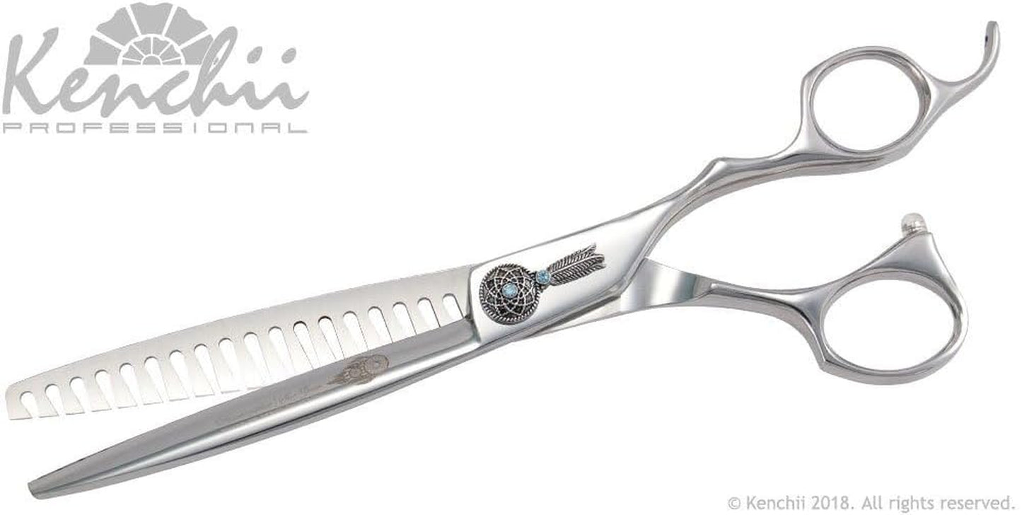 Dreamcatcher Grooming Shears Sets Sue Zecco Professional Quality Grooming Pet Shears (18 Tooth Blender)