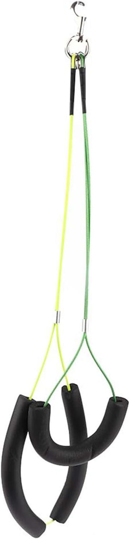 Adjustable Pet Grooming Leash No-Sit Haunch Holder Restraint Wash Choker Dogs Cats Grooming Table Arm(Yellow+Green)
