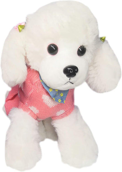 Dog Sweater Puppy Dress: Warm Pet Small Dogs Clothes Winter Dog Heart Sweater Doggy Sweatshirt Doggie Coat Cat Clothing Kitten Dresses (Pink1, Medium)