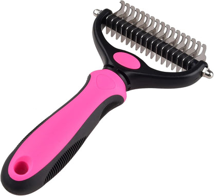 Generation 1 Pet Grooming Brush Dematting Comb with 2 Sided Professional Grooming Rake for Cats & Dogs Deshedding, Mats & Tangles Removing