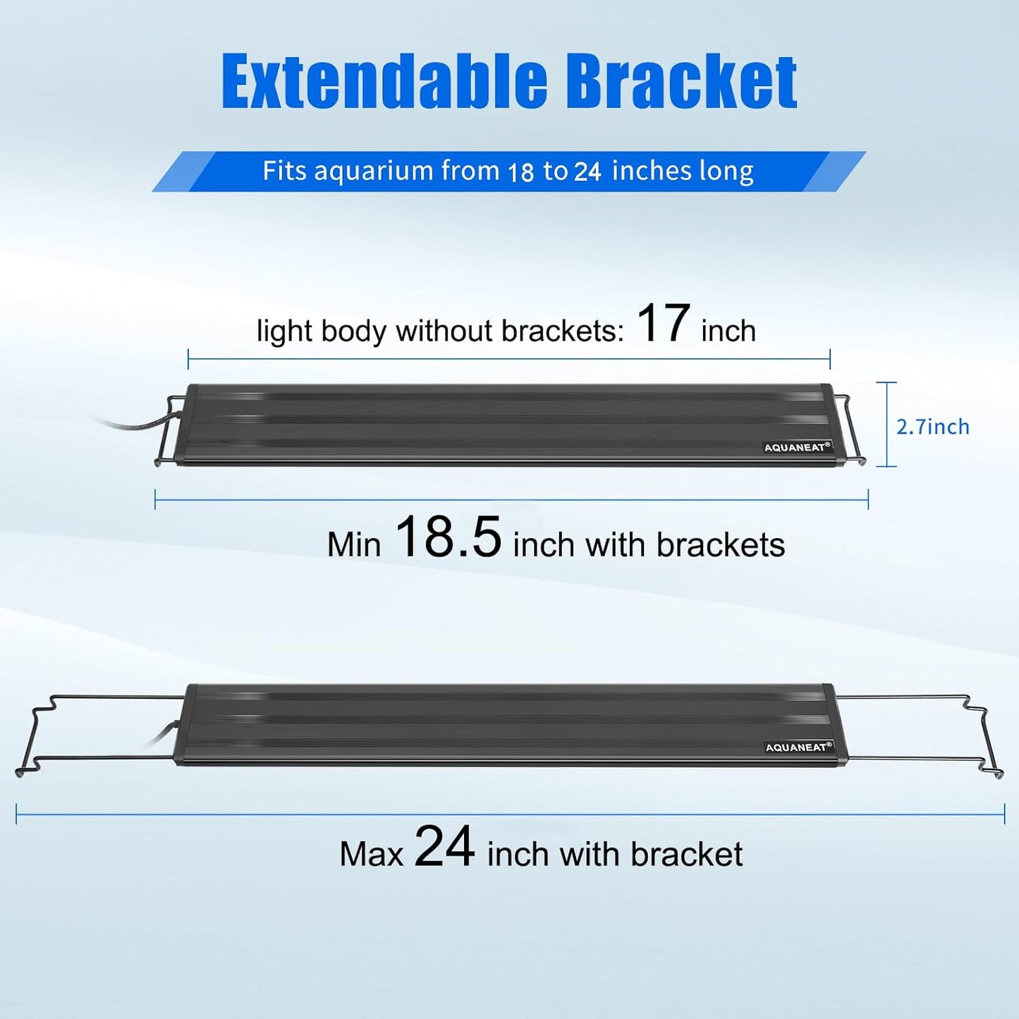 LED Aquarium Light Full Spectrum for 18 Inch to 24 Inch Fish Tank Light Fresh Water