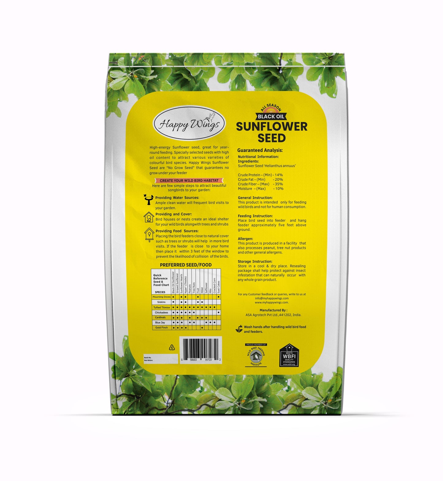 Sunflower Seeds 14 Lb No Grow Birdseed, Wild Bird Food. Dry, New