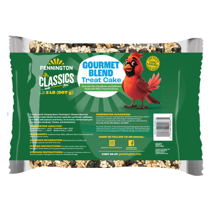 Premium Gourmet Wild Bird Seed Cake, Bird Food, 2 Lb, 1 Pack, Dry