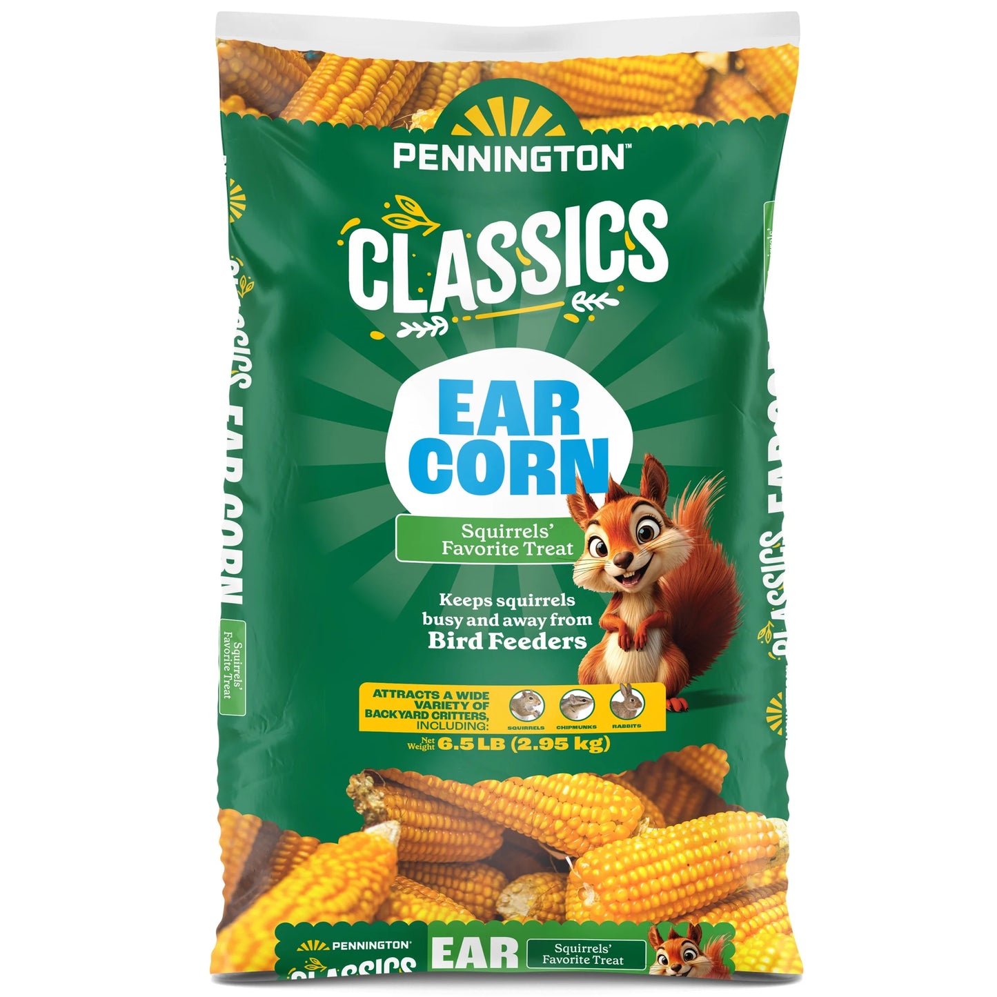 Classic Whole Ear Corn, Squirrel and Critter Feed, 6.5 Lb. Bag, Dry, 1 Pack