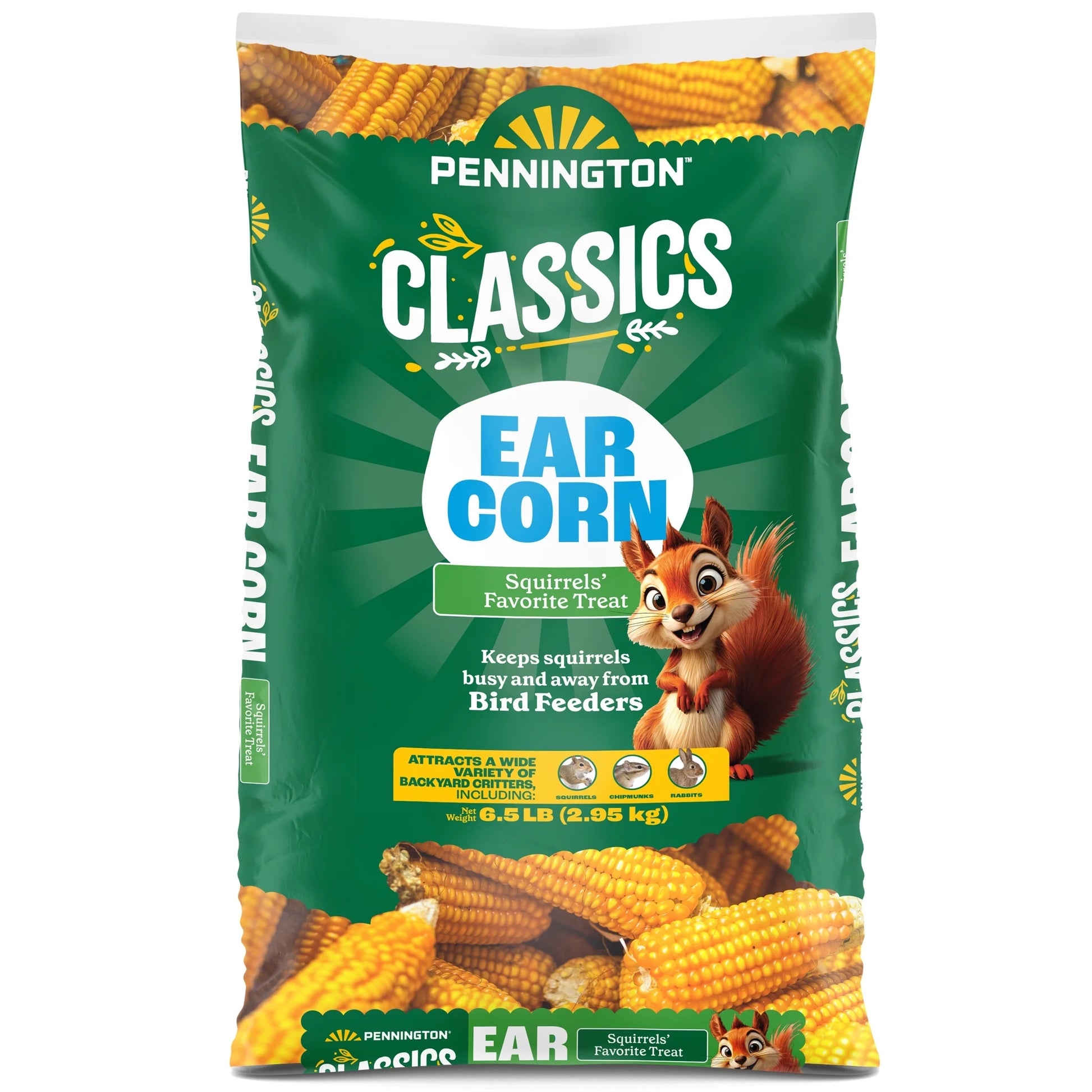 Classic Whole Ear Corn, Squirrel and Critter Feed, 6.5 Lb. Bag, Dry, 1 Pack