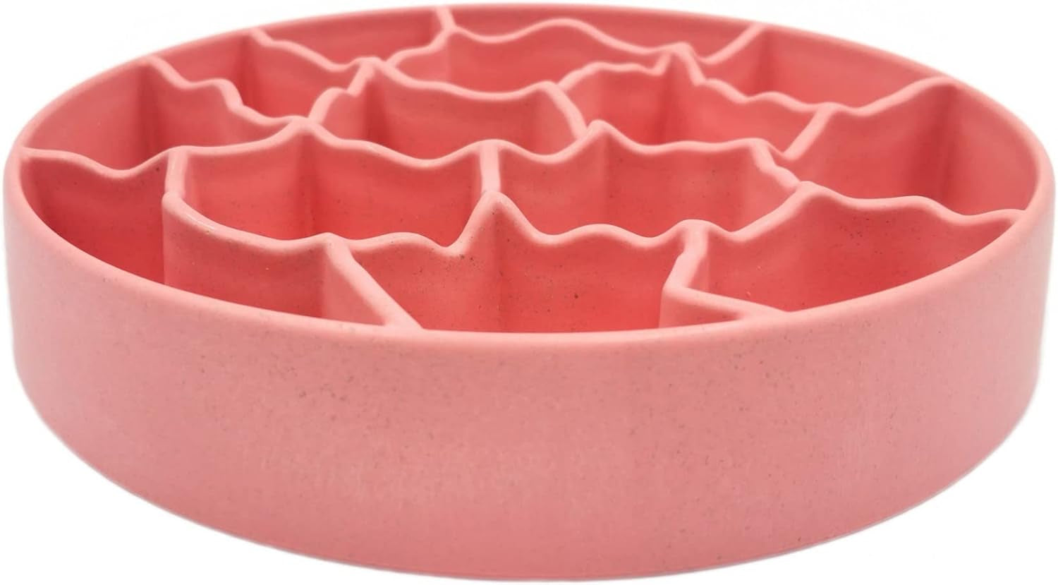 8 Inch Slow Feeder Bowl, Bamboo Fiber Polypropylene, Anti-Gulping Design for Dogs & Cats, 2.5 Cup Capacity