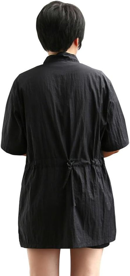 Grooming Smock,Anti-Static Smock for Dog Cat Beauty,Water Resistant Barber Apron Jacket for Hair Salon,Workwear Barber for Women Men (Large)