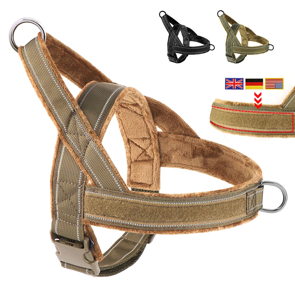 No Pull Dog Harness Military Tactical Dog Harnesses Vest Reflective Pet Training Harnesses Durable for Small Medium Large Dogs