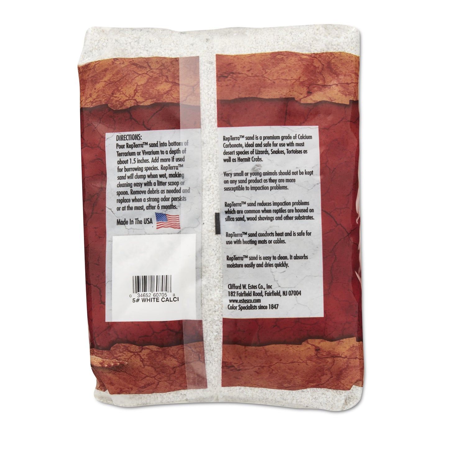 Repterra White Reptile Sand 5 Lb Bag