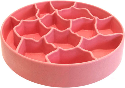 8 Inch Slow Feeder Bowl, Bamboo Fiber Polypropylene, Anti-Gulping Design for Dogs & Cats, 2.5 Cup Capacity