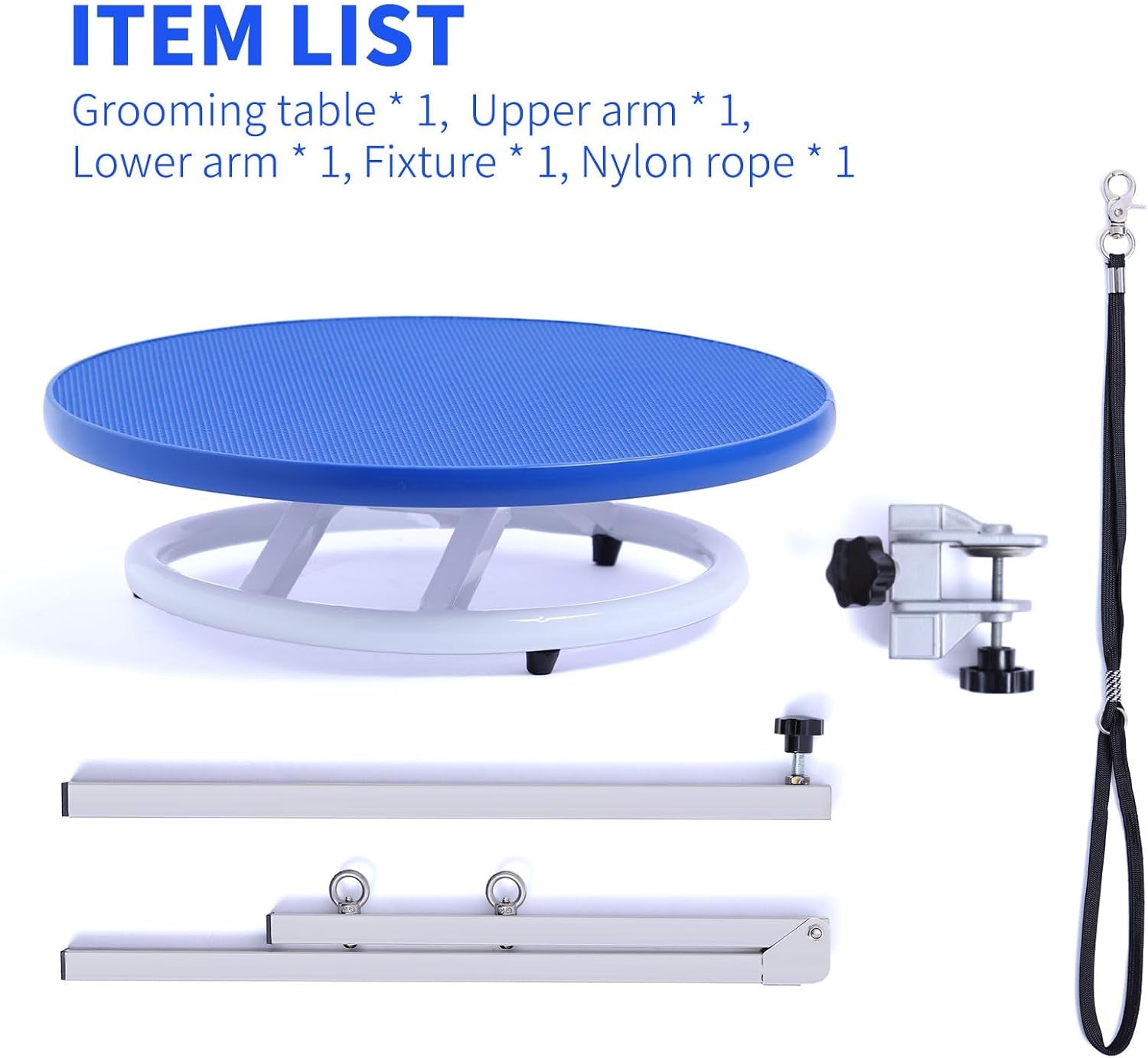 Dog Grooming Table for Dogs At-Home - 360 Rotating Medium Small Dog Grooming Table Adjustable Grooming Arm Includes Grooming Arm, Loop Noose