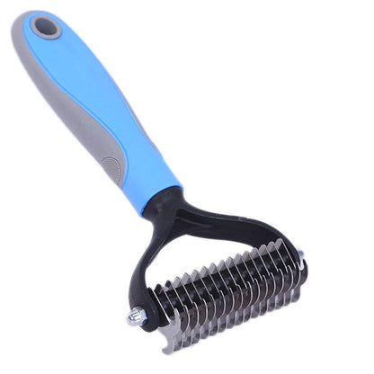 Pet Grooming Brush - Dog Brushes for Grooming-Double Sided Shedding and Dematting Undercoat Rake Comb for Dogs and Cats,Extra Wide- Designed for Medium and Long Haired Cats Dogs and Every Other Pet