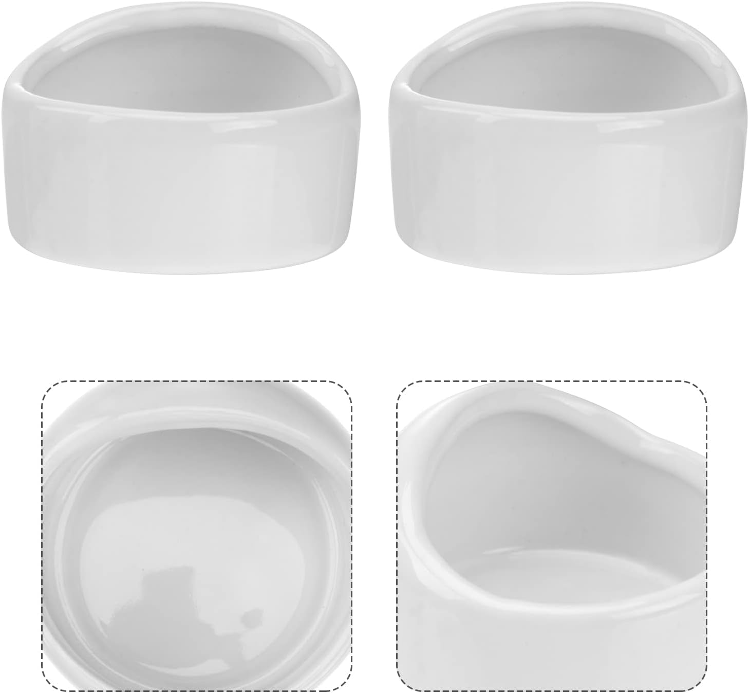 Ceramic Hamster Feeding Bowls, Small Animal Food Bowl Water Feeder for Hedgehog Guinea-Pig Gerbil (Random Color)