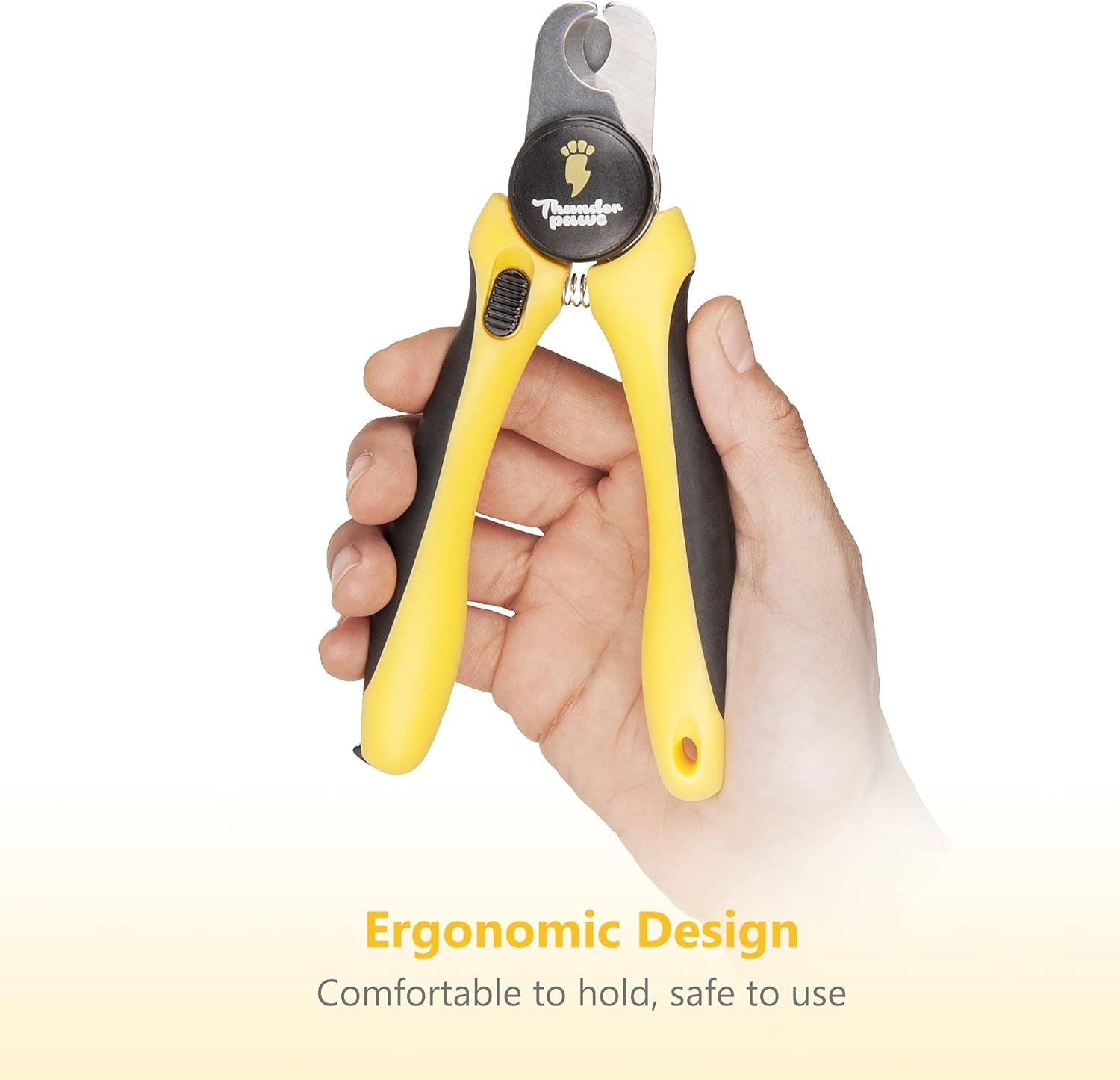Professional-Grade Nail Clippers for Dogs Nail Trimmer with Safety Guard and Nail File - Nail Clippers for Large Dogs - Dog Nail Clipper Toenail Clippers (Yellow, Medium-Large)