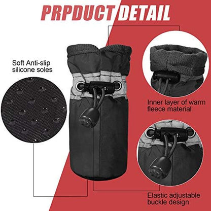 5 Sets 20 Pieces Dog Boots Paw Protectors Anti-Slip Dog Sock Shoes Waterproof Dog Boots with Adjustable Fastening Straps for Pets Dogs (Small Size)