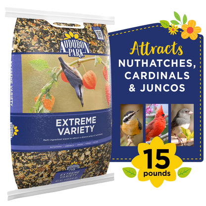 Extreme Variety Wild Bird Food, Dry, 15 Lbs., 1 Count per Pack