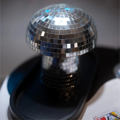 Disco Mushroom Decorative Figurine, 6.9" H X 6.3" W