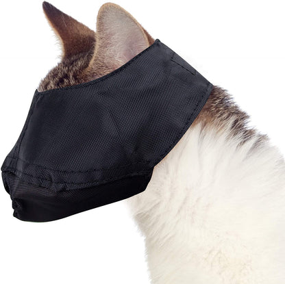- Cat Muzzle for Grooming - Gentle and Soft Muzzle - Cat Grooming Supplies - Nylon - Small