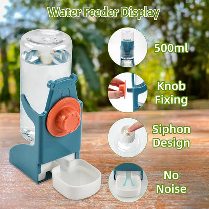 No Mess Bird Water Feeder Dispenser Set Automatic Bird Feeder for Cage Transparent Food Container for Cage Acrylic Parrot Seed Feeders Accessories for Small Birds Parrot Cockatoo Canary