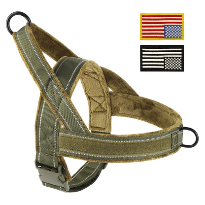 No Pull Dog Harness Military Tactical Dog Harnesses Vest Reflective Pet Training Harnesses Durable for Small Medium Large Dogs