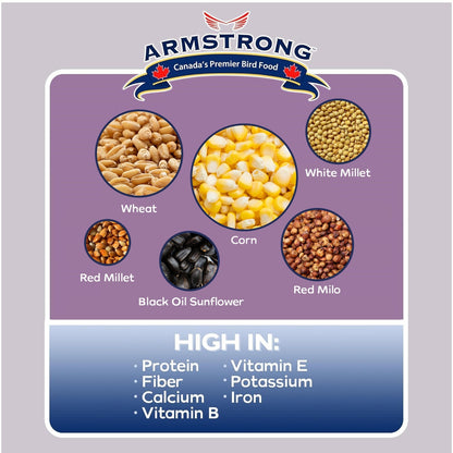 Armstrong Wild Bird Food All Season Bird Seed Blend, 20Lb, High Energy Diet