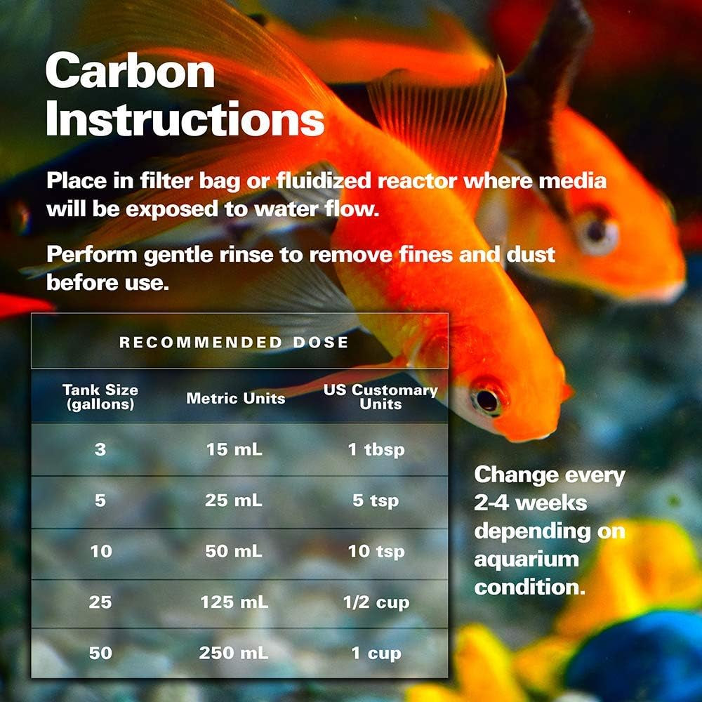 Crystal Cal Activated Carbon – Small Jar, Activated Charcoal for Aquariums and Fish Tanks