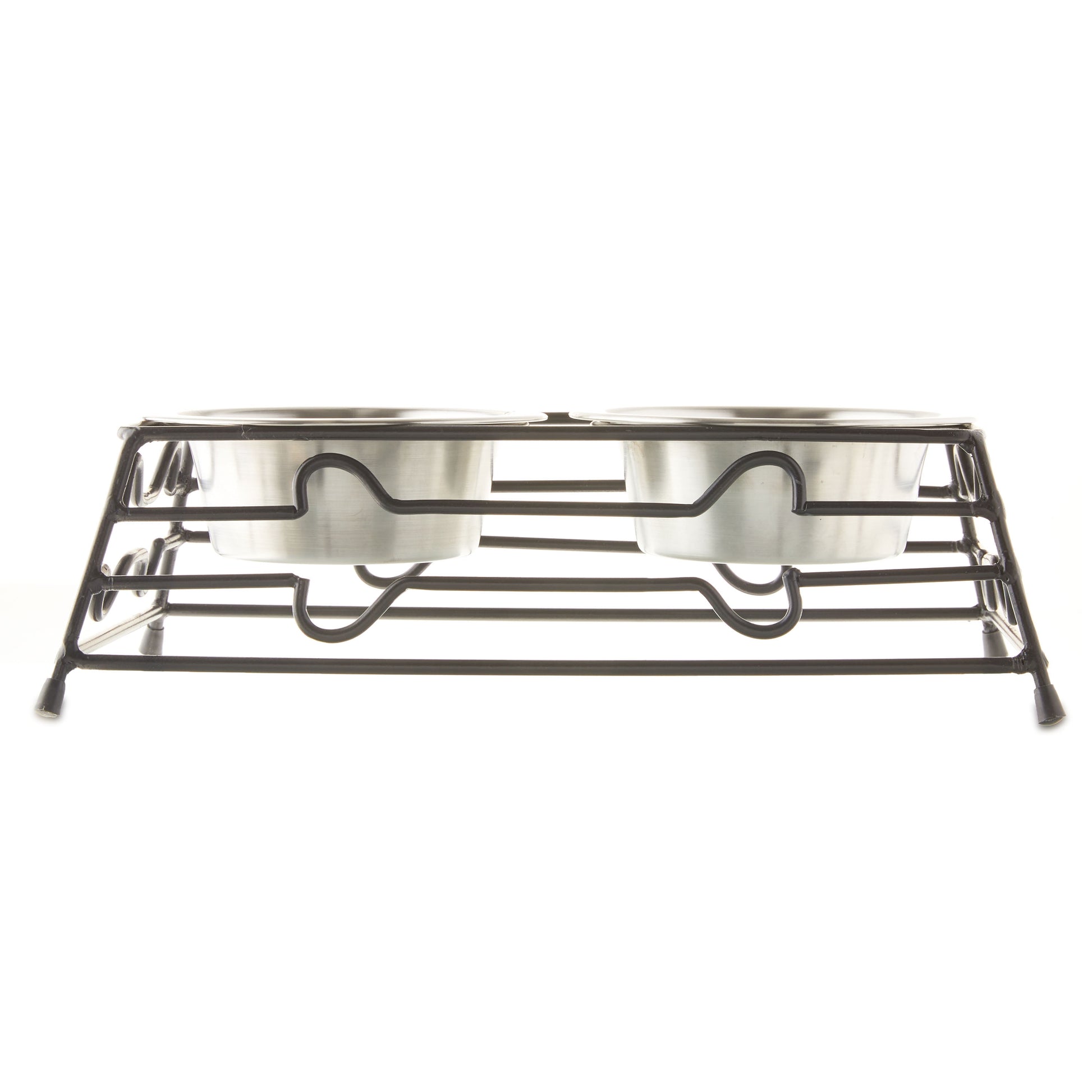 Large 7.6-Cup Stainless Steel Pet Double Diner, Silver