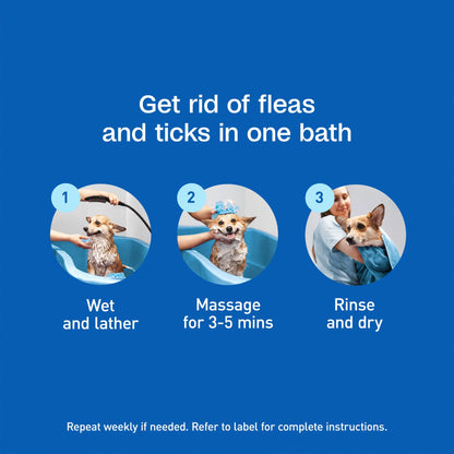 (2 Pack)  plus Flea & Tick Foaming Shampoo & Wash for Dogs & Puppies, Flea Shampoo to Treat Flea Infestations, Kills Ticks, Fleas, Flea Eggs & Lice, Cleans and Conditions Coat, 10 Fl Oz