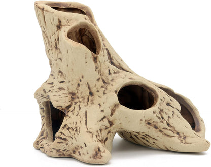 Aquarium Tree Stump Hole for Betta Fish Toys,Rock Cave Cichlid Stone Betta Fish Accessories 10, 20 Gallon Fish Tank Decorations, Aquarium Rocks Decor