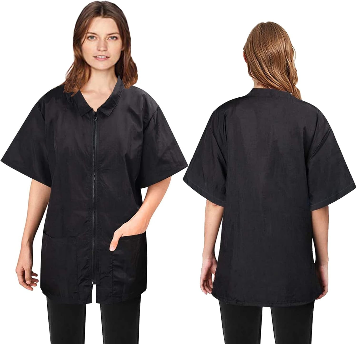 Grooming Smock,Anti-Static Smock for Dog Cat Beauty,Water Resistant Barber Apron Jacket for Hair Salon,Workwear Barber for Women Men (Large)