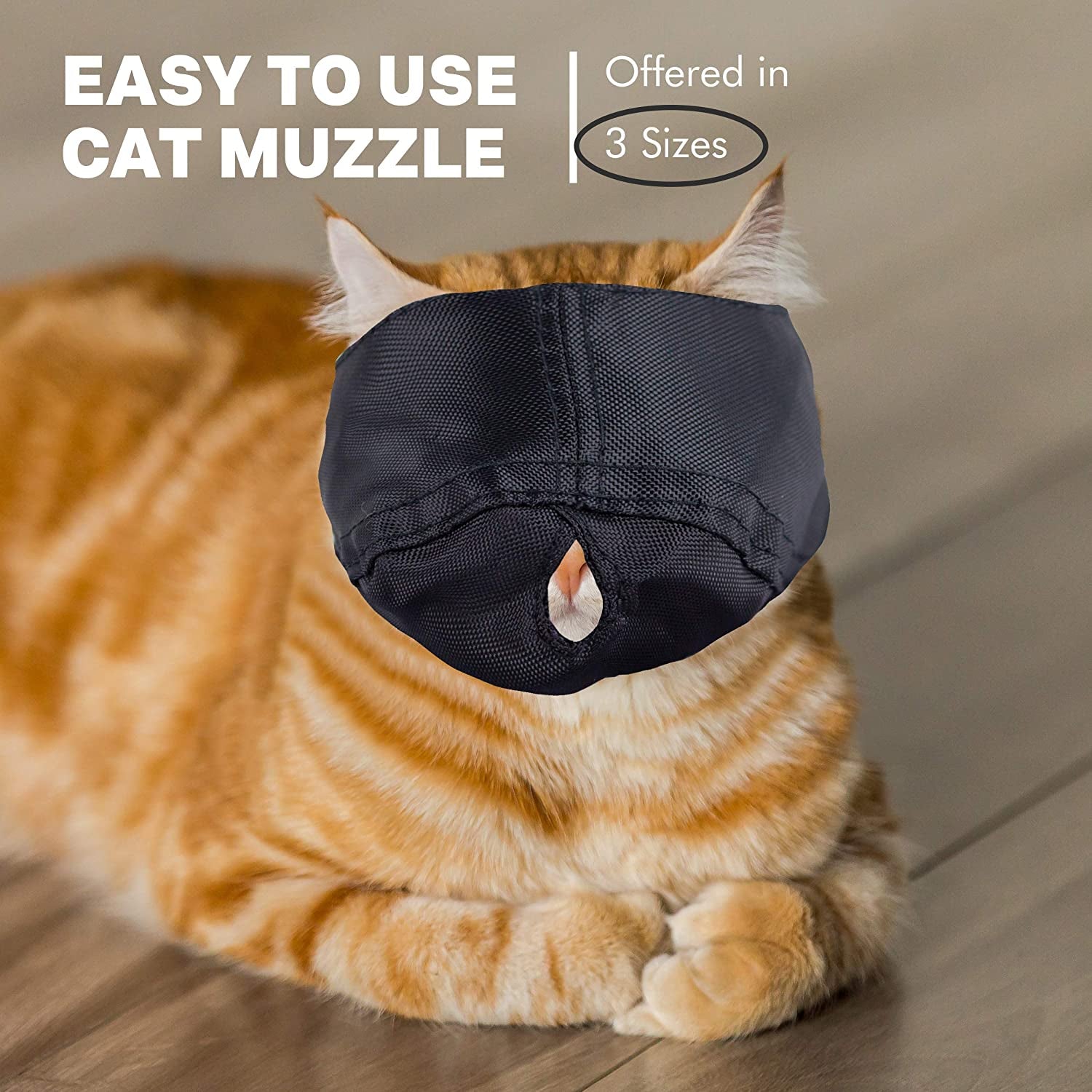 - Cat Muzzle for Grooming - Gentle and Soft Muzzle - Cat Grooming Supplies - Nylon - Small