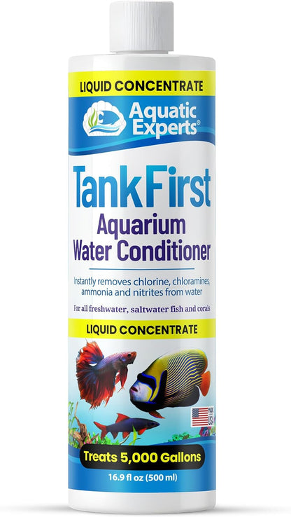 Tankfirst Complete Aquarium Water Conditioner - Fish Water Conditioner, Instantly Removes Chlorine, Chloramines, and Detoxifies Ammonia from Fish Tank (Tankfirst Concentrate, 500 Ml)