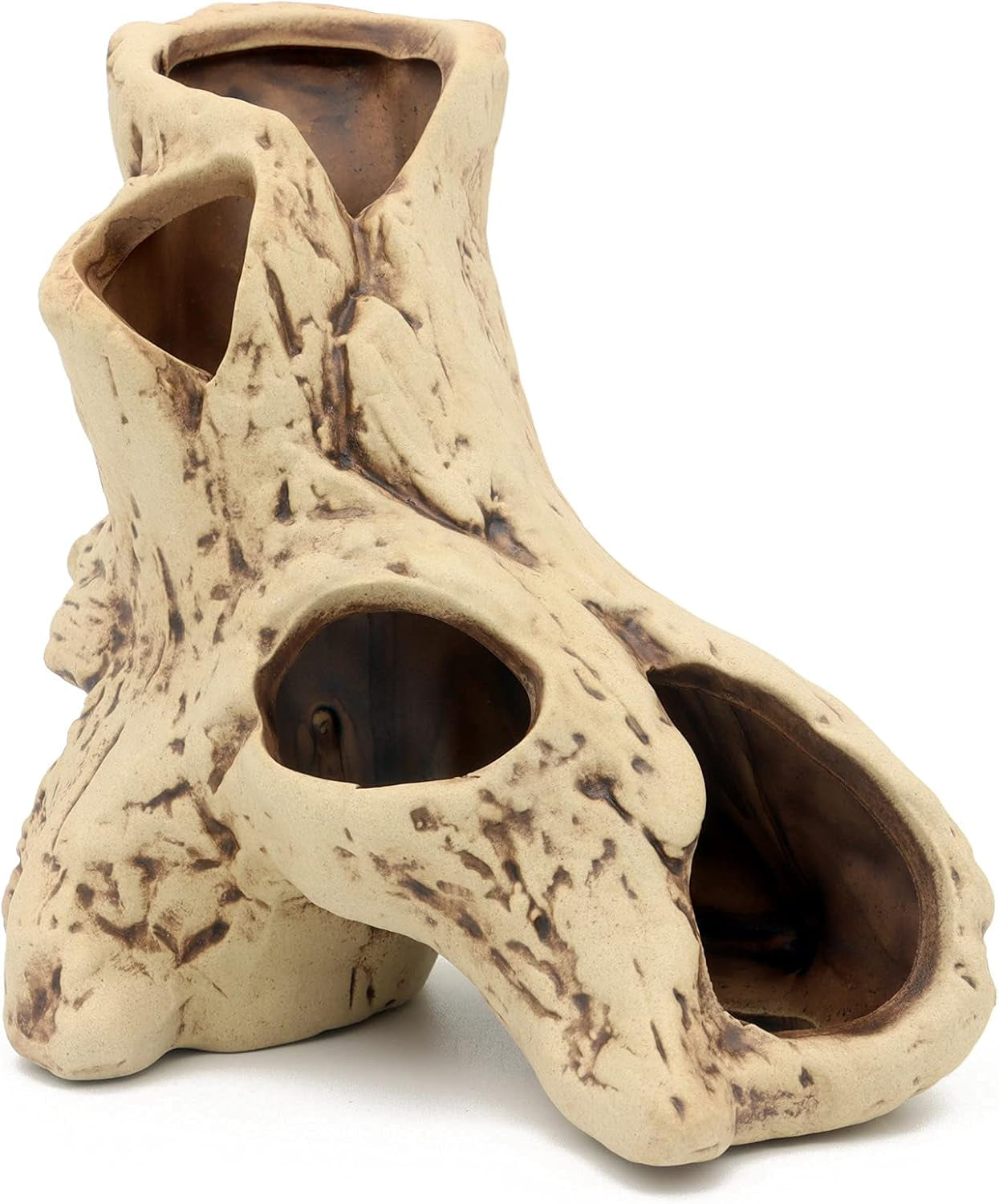 Aquarium Tree Stump Hole for Betta Fish Toys,Rock Cave Cichlid Stone Betta Fish Accessories 10, 20 Gallon Fish Tank Decorations, Aquarium Rocks Decor