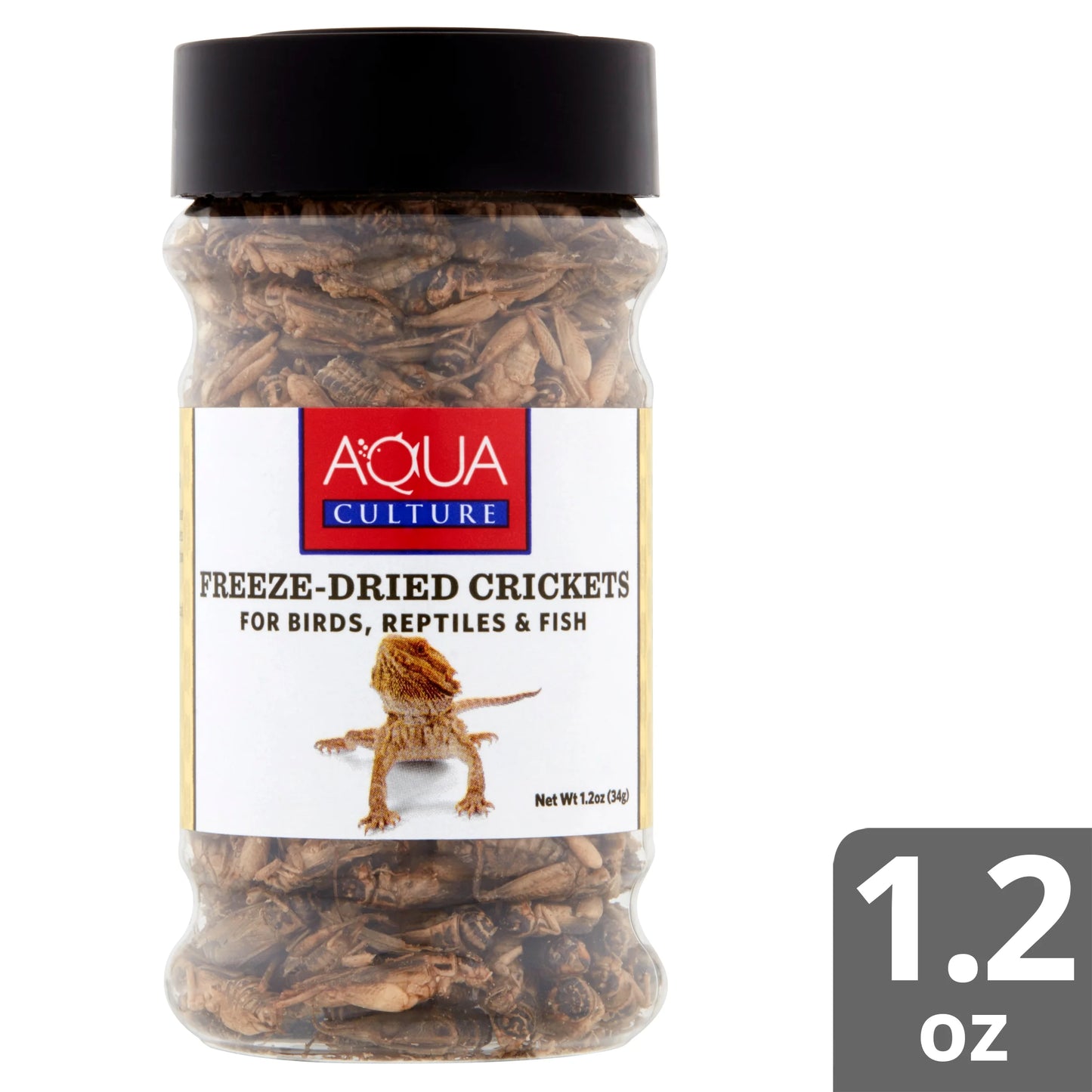 (4 Pack) Aqua Culture Freeze-Dried Crickets for Birds, Reptiles & Fish, 1.2 Oz