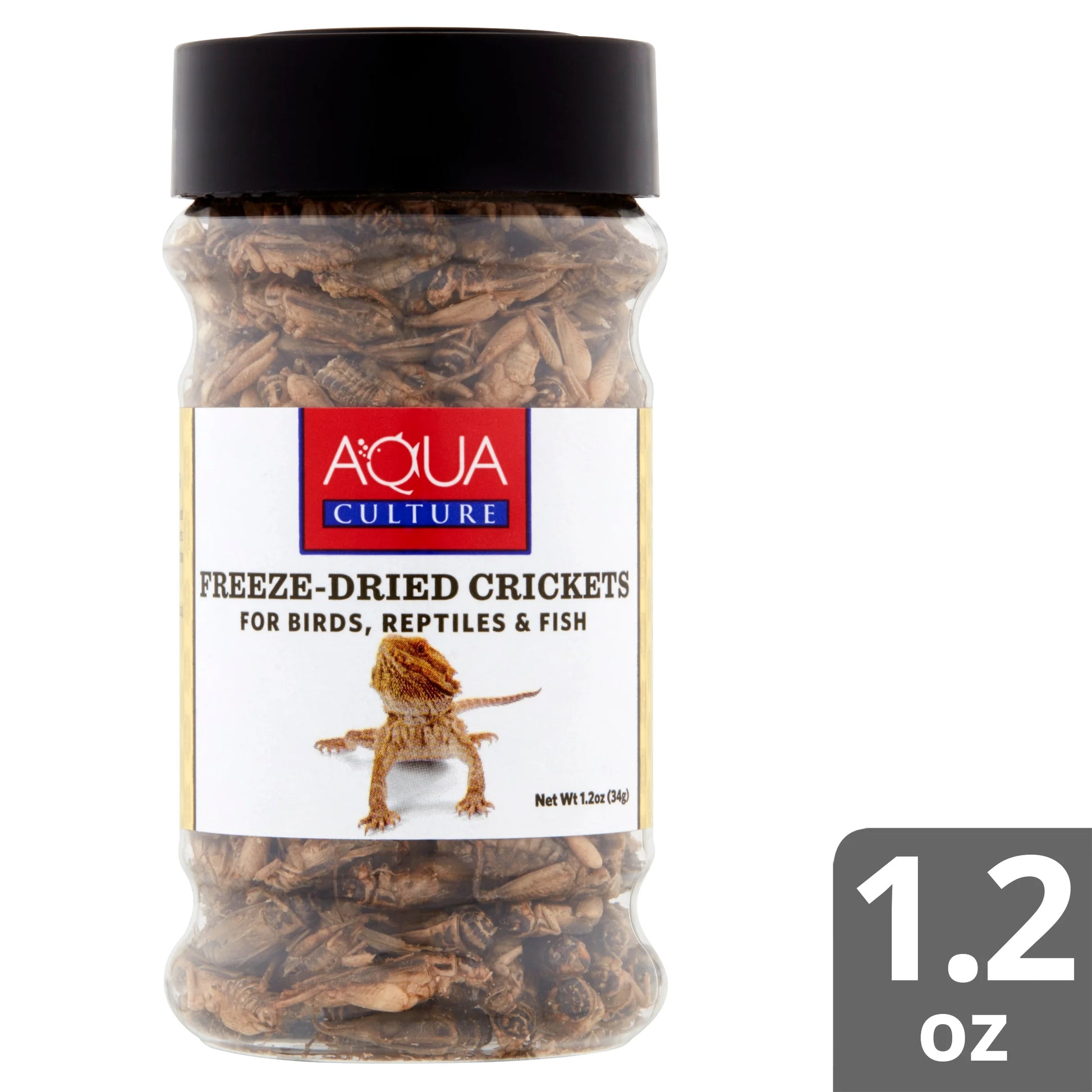 (4 Pack) Aqua Culture Freeze-Dried Crickets for Birds, Reptiles & Fish, 1.2 Oz
