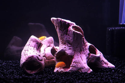 Aquarium Tree Stump Hole for Betta Fish Toys,Rock Cave Cichlid Stone Betta Fish Accessories 10, 20 Gallon Fish Tank Decorations, Aquarium Rocks Decor