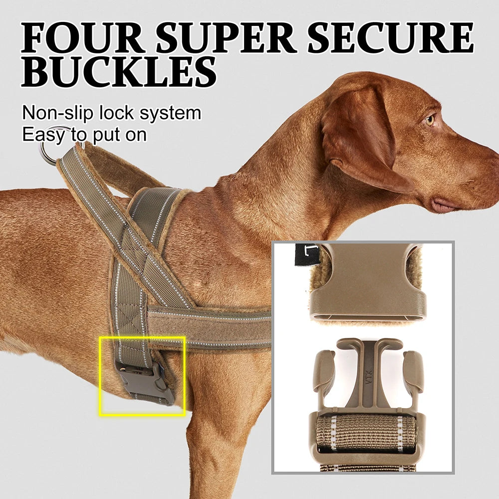 No Pull Dog Harness Military Tactical Dog Harnesses Vest Reflective Pet Training Harnesses Durable for Small Medium Large Dogs