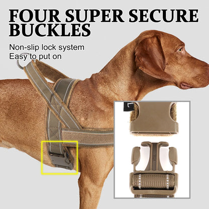 No Pull Dog Harness Military Tactical Dog Harnesses Vest Reflective Pet Training Harnesses Durable for Small Medium Large Dogs