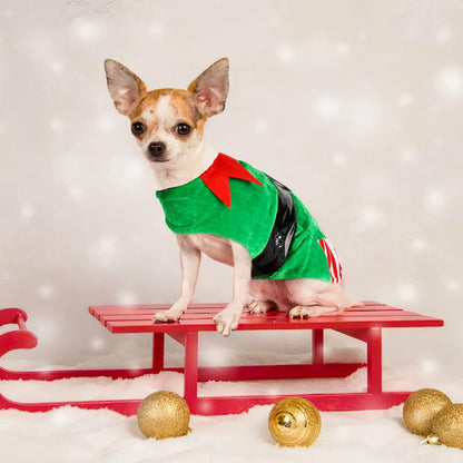 Christmas Dog Pajamas, Winter Warm Cute Holiday Theme Dog Onesie Jumpsuit Stretchy Doggie Sweater Puppy Clothes Outift Xmas Tiny Pet PJS for Small Dogs Cat Apparel (NO String Light, Medium)