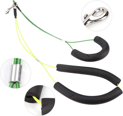 Adjustable Pet Grooming Leash No-Sit Haunch Holder Restraint Wash Choker Dogs Cats Grooming Table Arm(Yellow+Green)