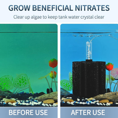 Aquarium Large Bio Sponge Filter Quiet Betta Fry Shrimp and Small Fish Foam Filter for Fish Tank up to 60 Gallon