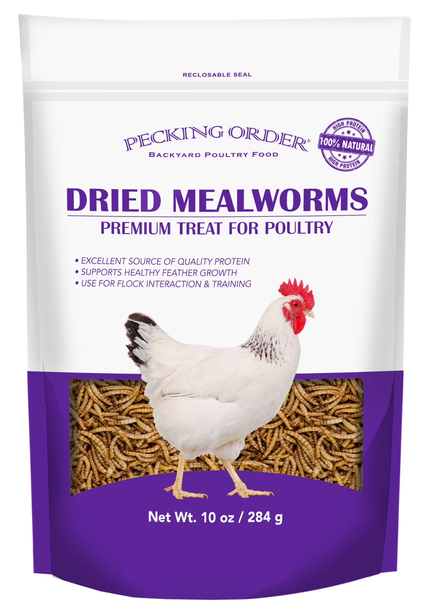 Red River Commodities  Dried Mealworms Backyard Chicken Feed & Treat, 10 Oz.