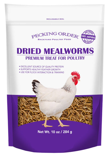 Red River Commodities  Dried Mealworms Backyard Chicken Feed & Treat, 10 Oz.