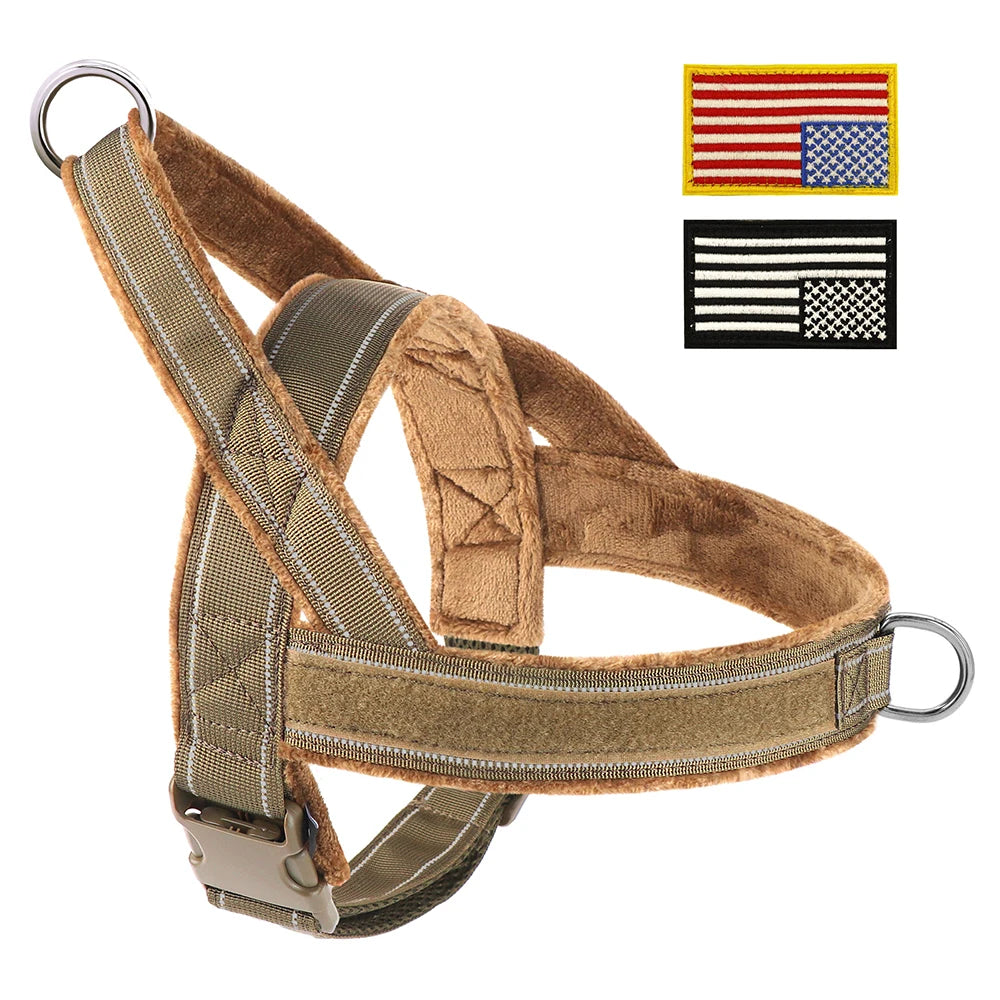 No Pull Dog Harness Military Tactical Dog Harnesses Vest Reflective Pet Training Harnesses Durable for Small Medium Large Dogs