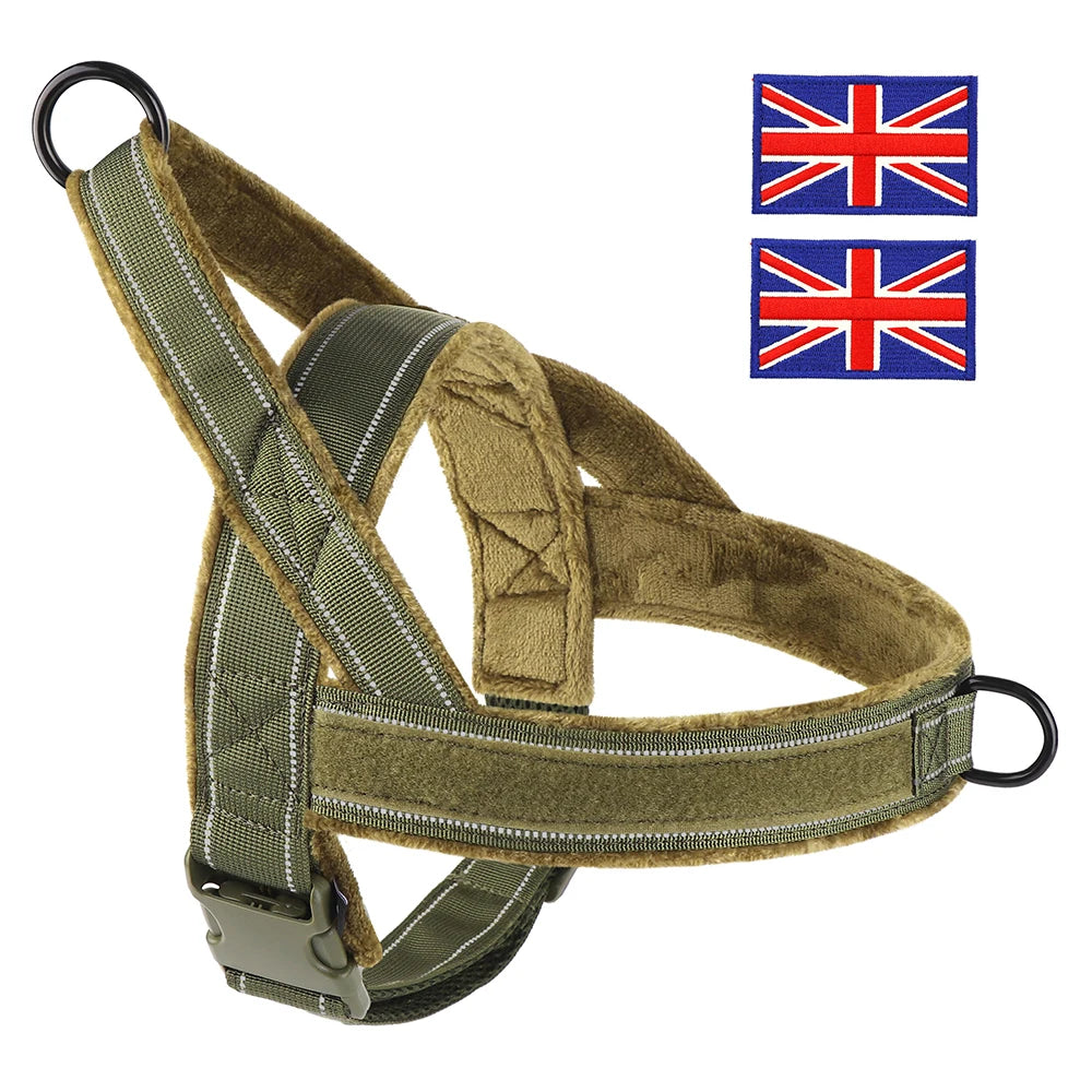 No Pull Dog Harness Military Tactical Dog Harnesses Vest Reflective Pet Training Harnesses Durable for Small Medium Large Dogs