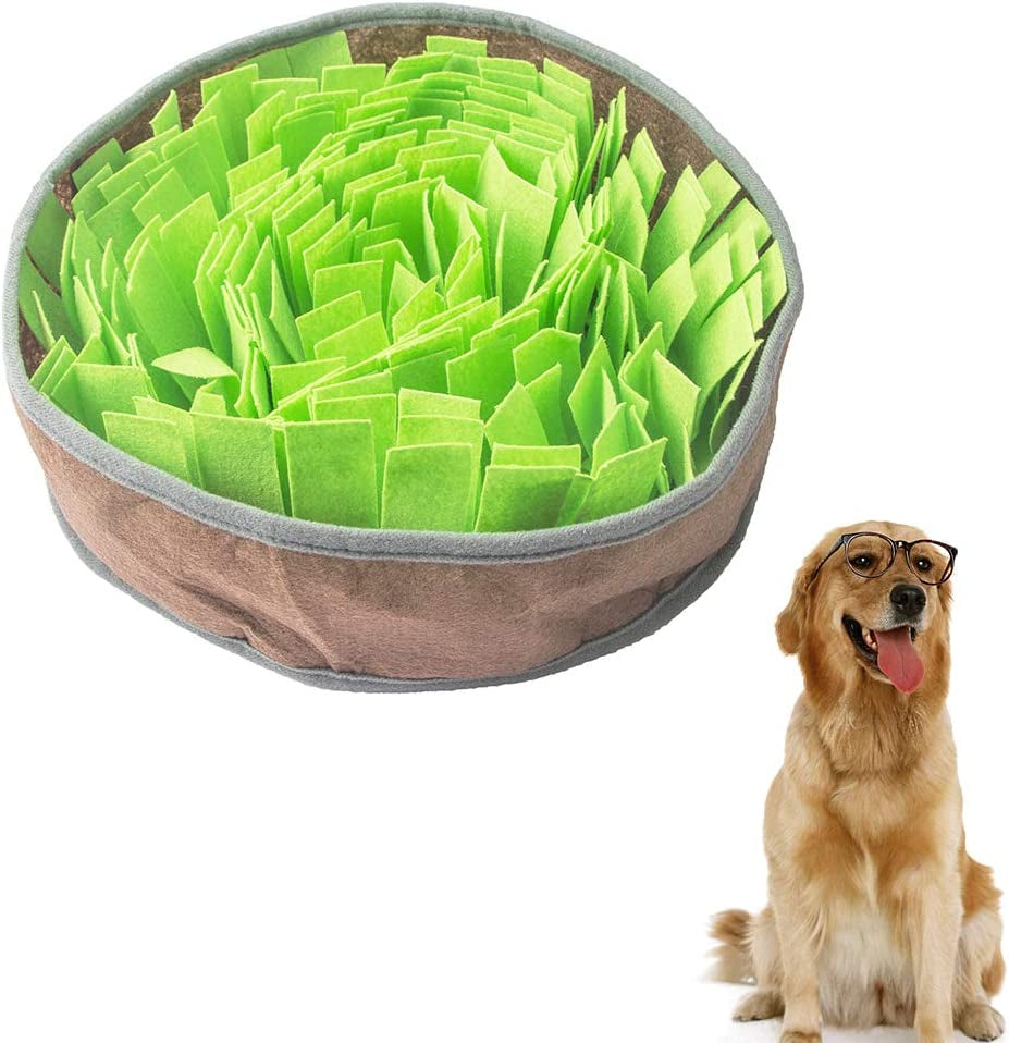 Snuffle Mat for Dogs Non Slip Dog Feeding Mat with Foraging Toys, Stress Relief Activity Pad for Small Pets Nose Work Training Blanket