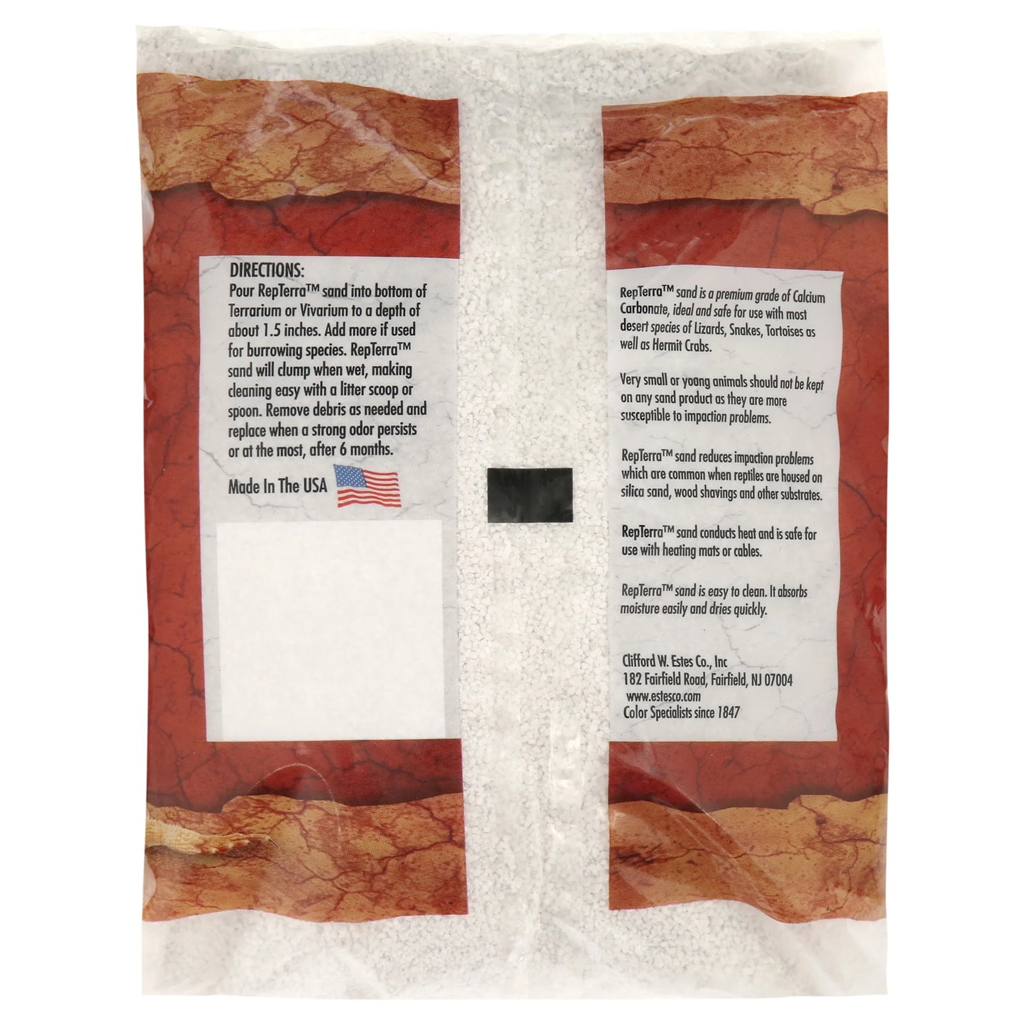 Repterra White Reptile Sand 5 Lb Bag