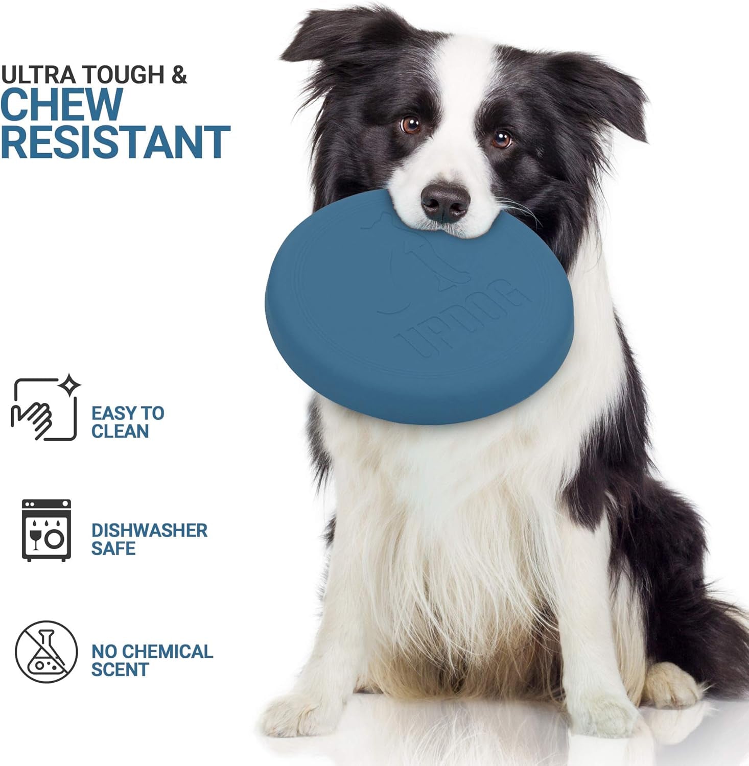 Dog Frisbee | Made in USA |  Small 6-Inch Flying Disc for Dogs (Blue)