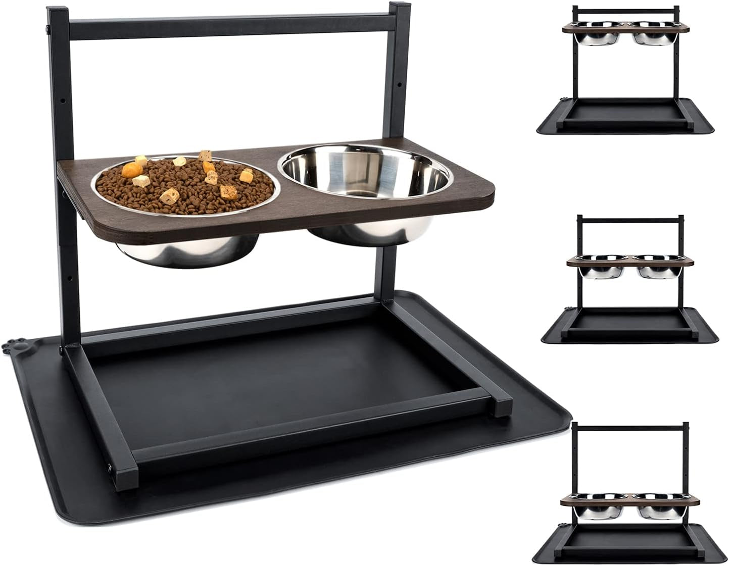 Elevated Dog Bowl Stand, Adjustable 3 Heights, 16.5X16 Inch